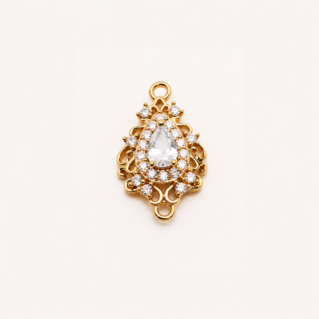 Vintage CZ High quality Crystal Connector Charm