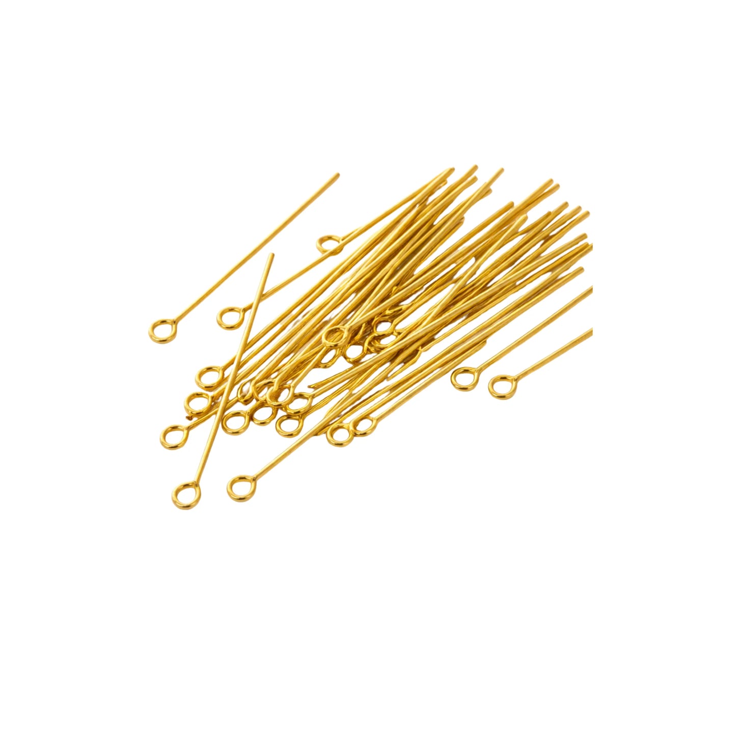 Stainless Steel | 25x0.8mm | Gold Plated Eye Pins