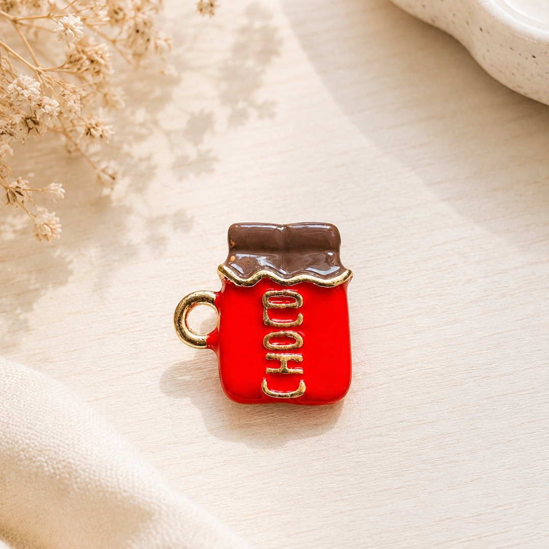 Stainless Steel | Red Chocolate Bar Charm