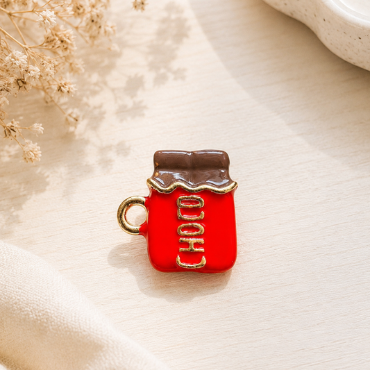 Stainless Steel | Red Chocolate Bar Charm