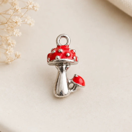 Stainless Steel | Red Mushroom Charm