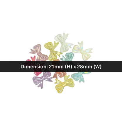 Acrylic | 21x28 mm | Pastel Resin Bow Beads
