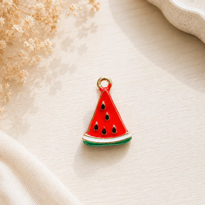 Stainless Steel | Red Watermelon Slice Charm