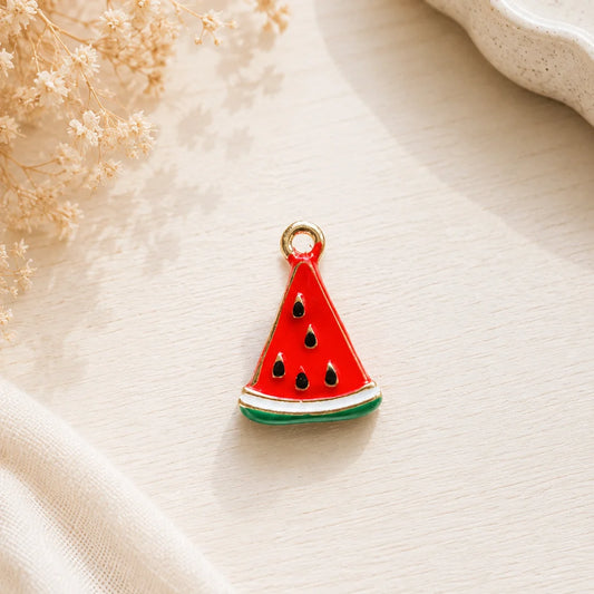 Stainless Steel | Red Watermelon Slice Charm