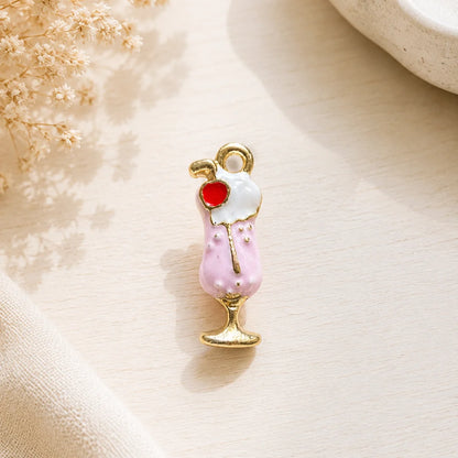 Stainless Steel | Pink Milkshake Charm