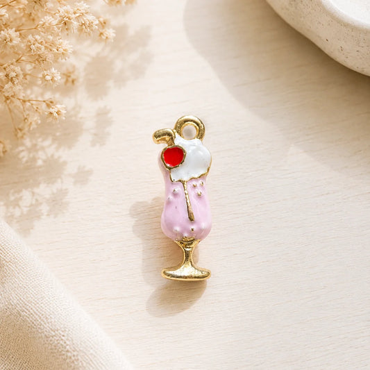 Stainless Steel | Pink Milkshake Charm