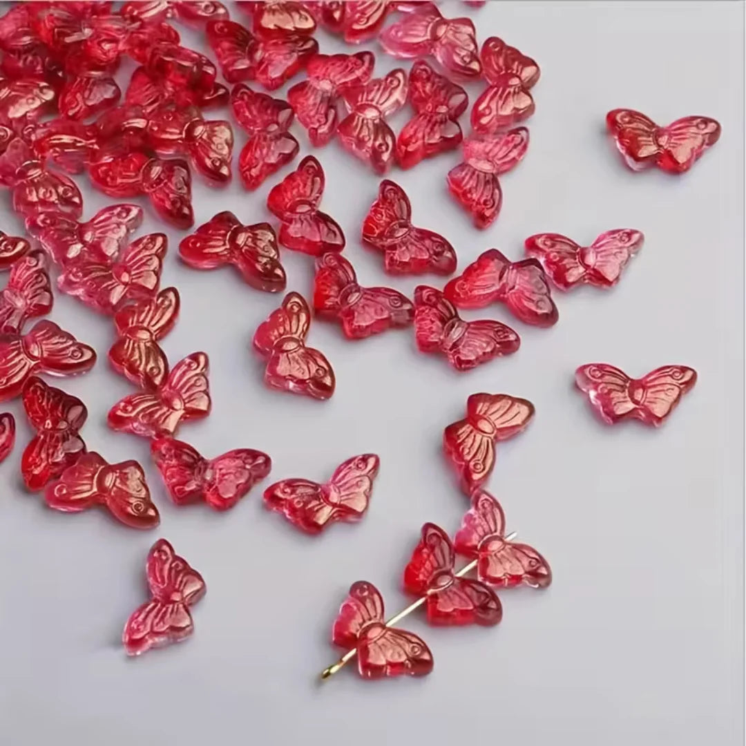 Glass Butterfly Beads