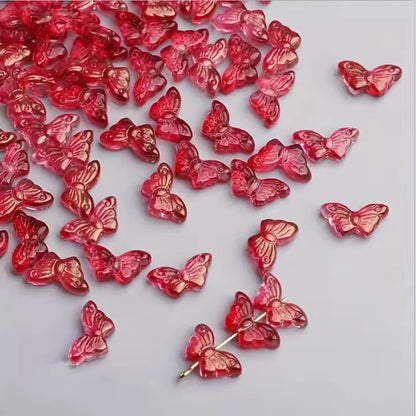 Glass Butterfly Beads