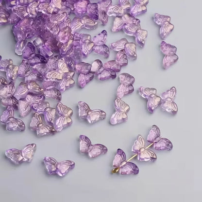 Glass Butterfly Beads