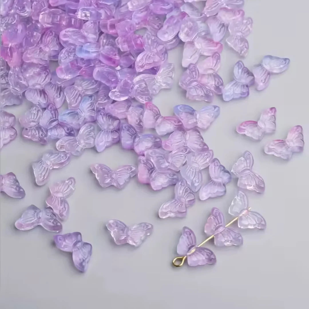 Glass Butterfly Beads