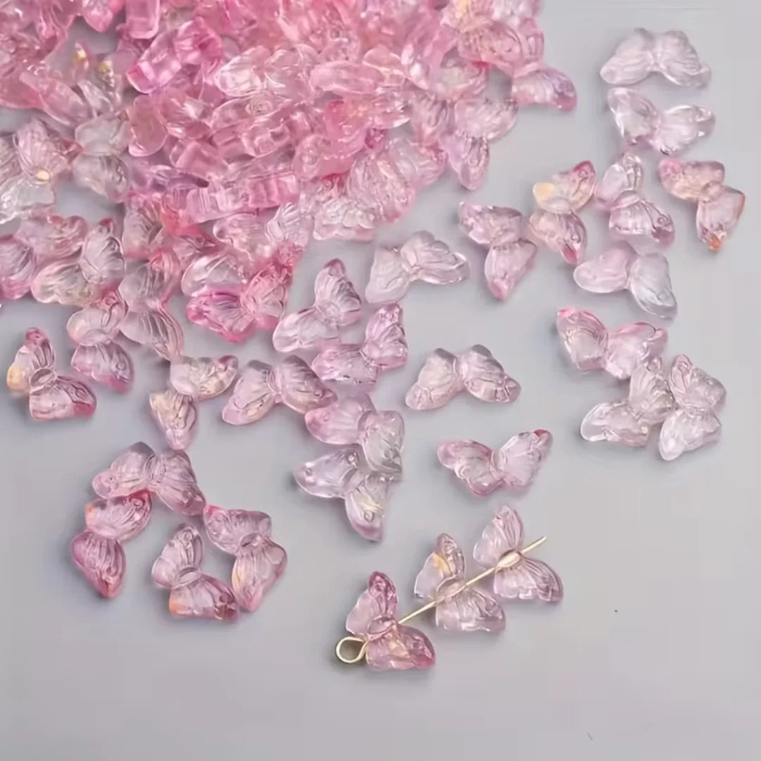 Glass Butterfly Beads