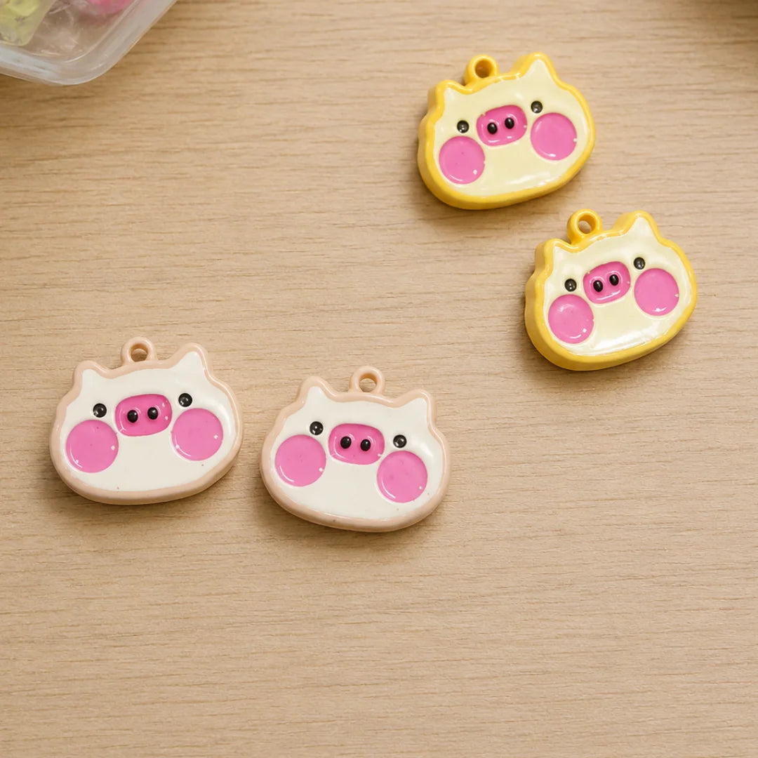 Cute Cartoon Pig Charms