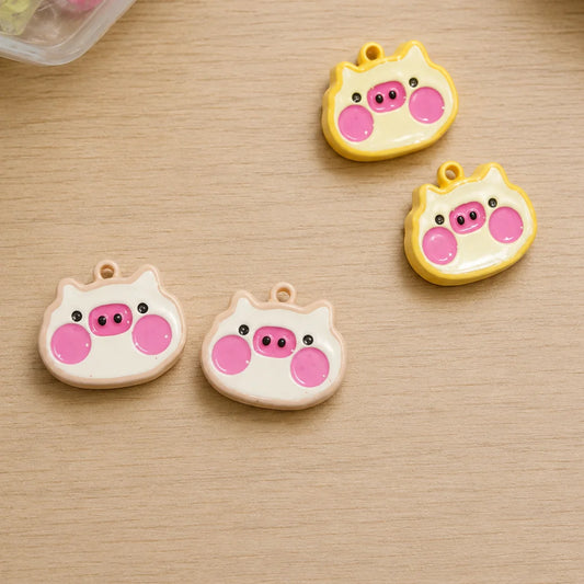 Cute Cartoon Pig Charms