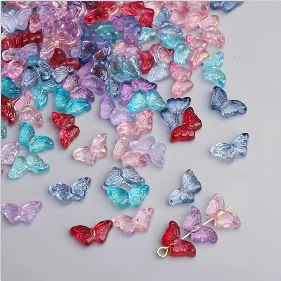 Glass Butterfly Beads