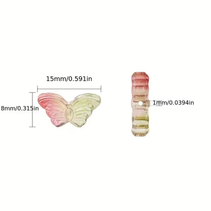 Glass Butterfly Beads