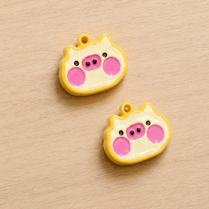 Cute Cartoon Pig Charms