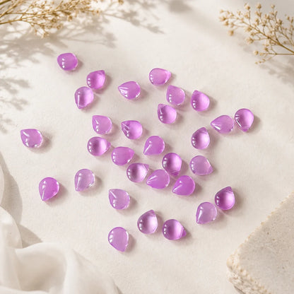 Transparent Pear Shaped Glass Beads