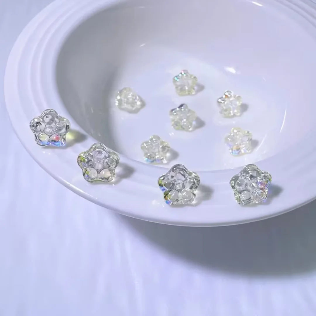 Sparkling Glory Flower Glass Beads
