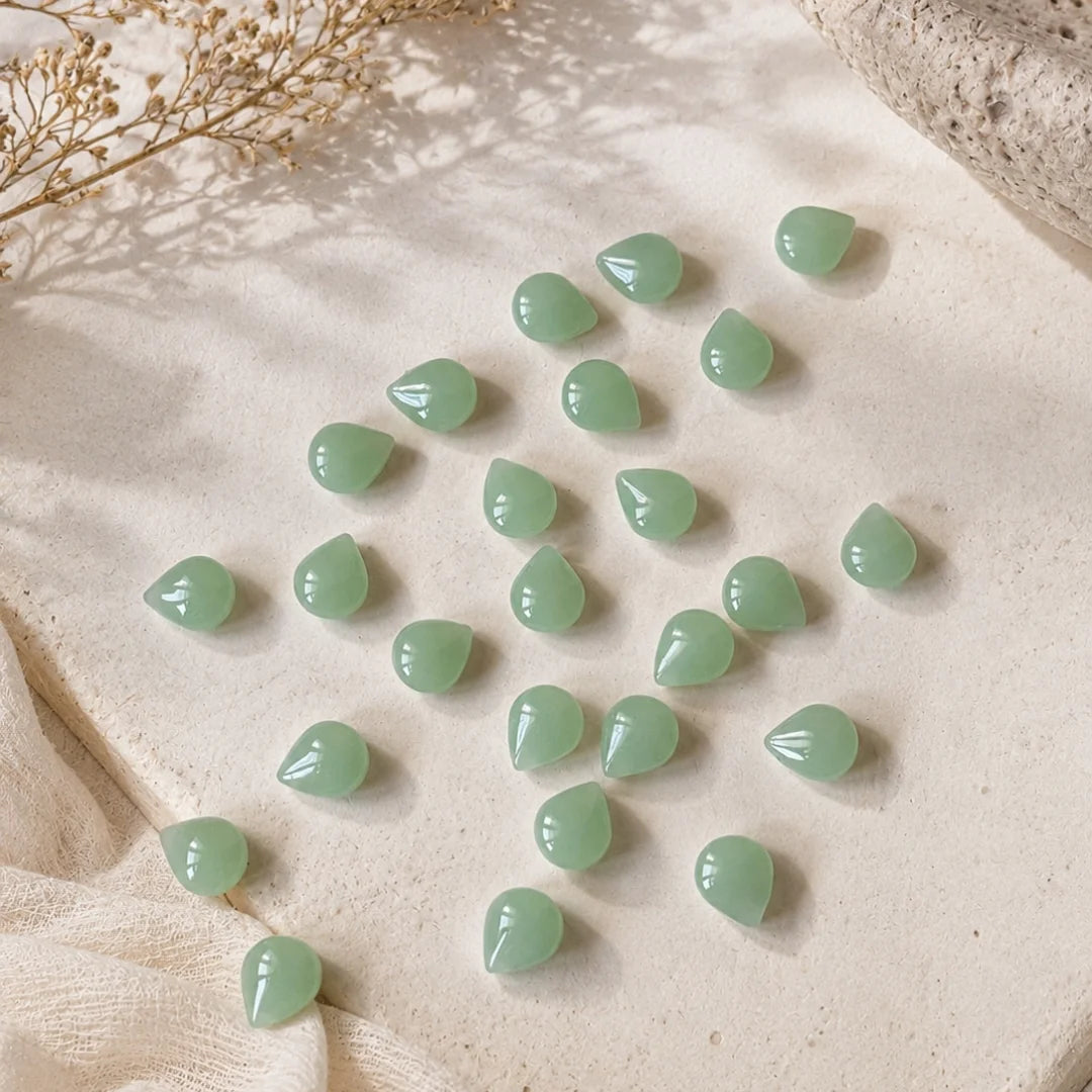 Transparent Pear Shaped Glass Beads