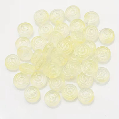 12mm | Gradient Jelly Candy Swirl Glass Beads with Center Hole