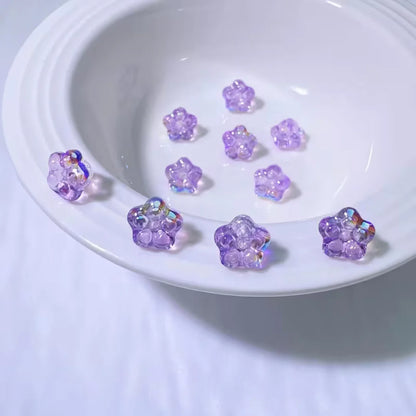 Sparkling Glory Flower Glass Beads