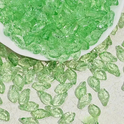Grapevine Translucent Glass Leaf Beads