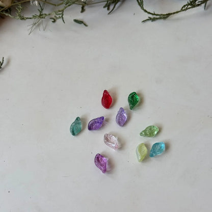 Grapevine Translucent Glass Leaf Beads