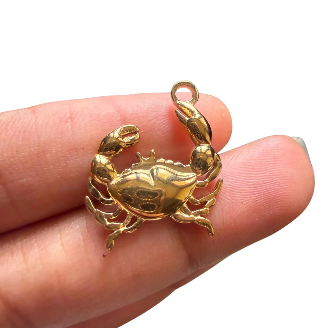 Stainless Steel | Gold Plated Crab Charm