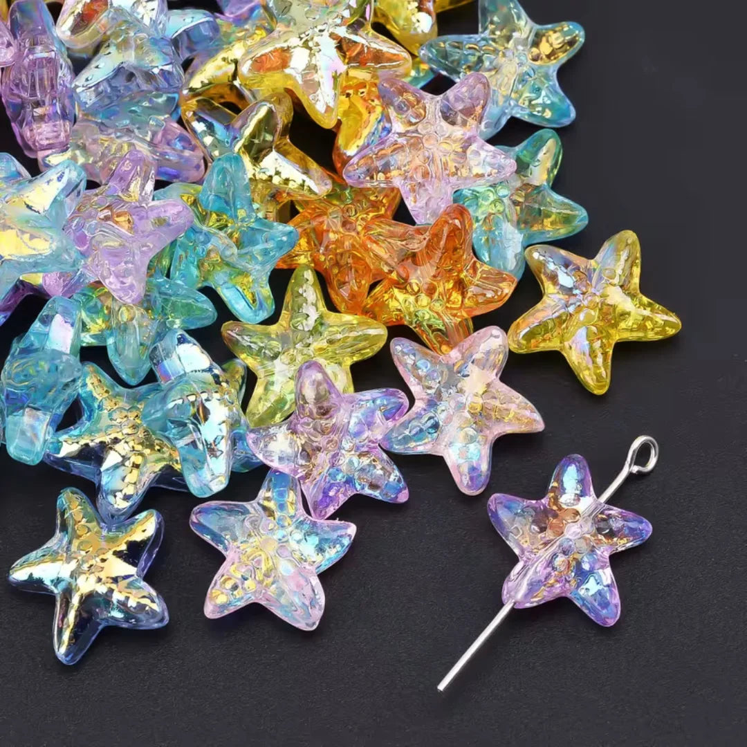 15 mm | Starfish Shape Glass Beads