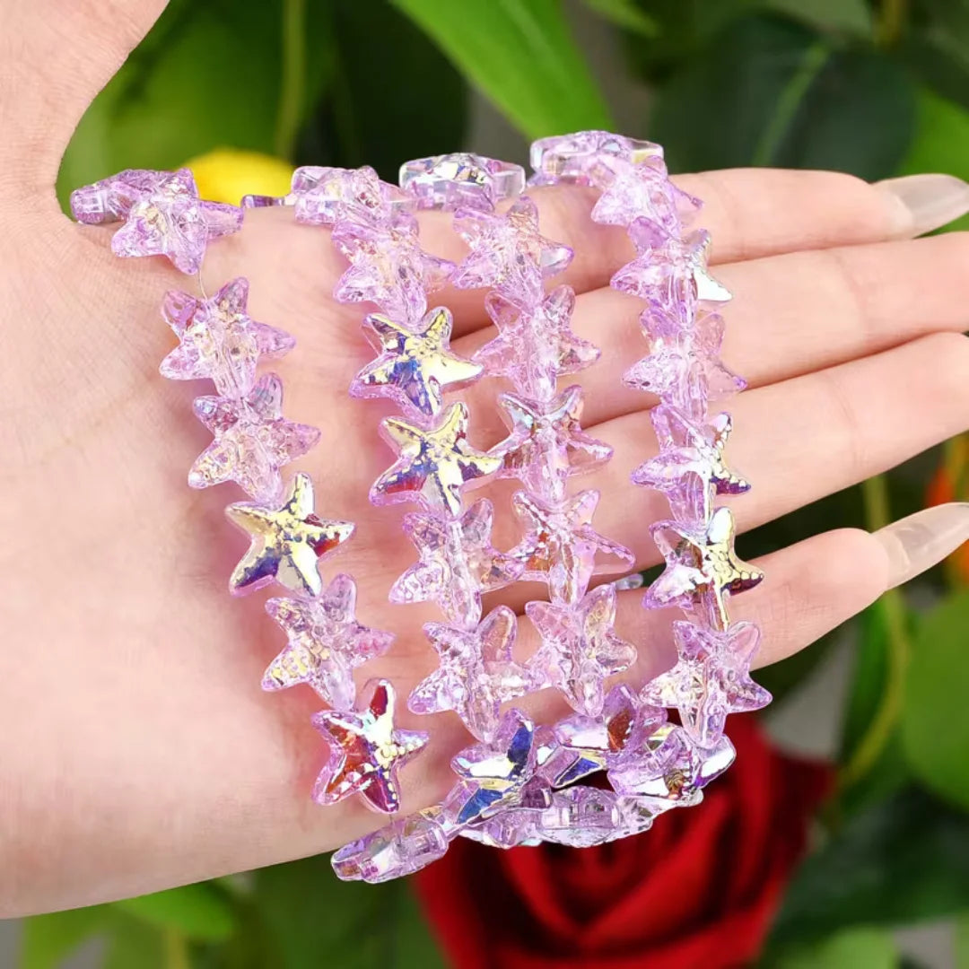 15 mm | Starfish Shape Glass Beads