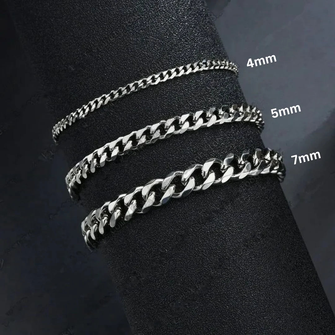 1 Ft of Stainless Steel Chain | Silver | Cuban Chain