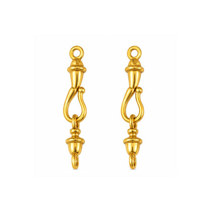 Stainless Steel | Gold Plated S-shaped Hook and Bell Shaped Loop