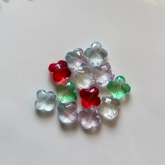 Four Leaf Clover Glass Beads Combo Pack | 20 Pieces with 6 Color Variety