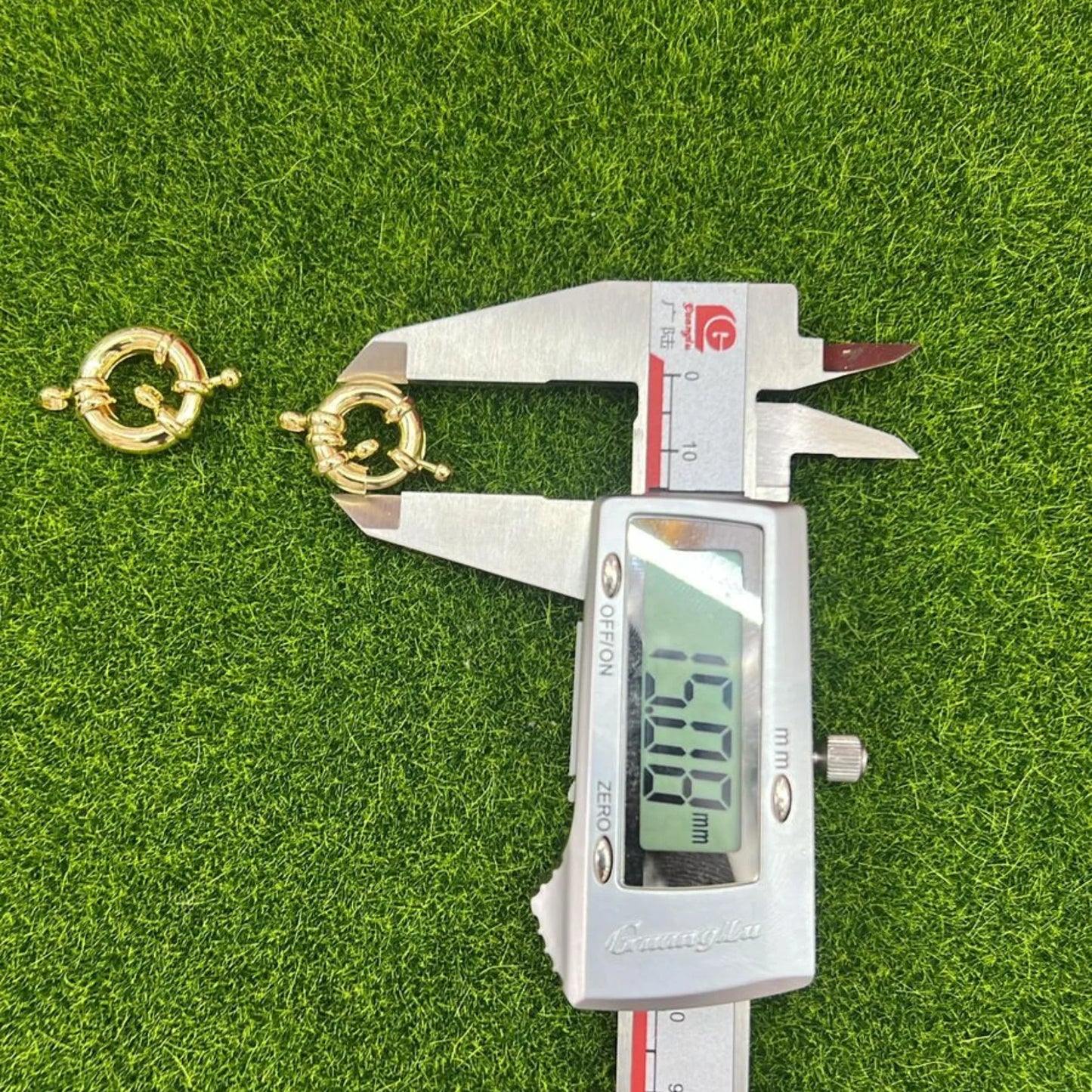 Stainless Steel | Gold Spring Clasps | 15 mm