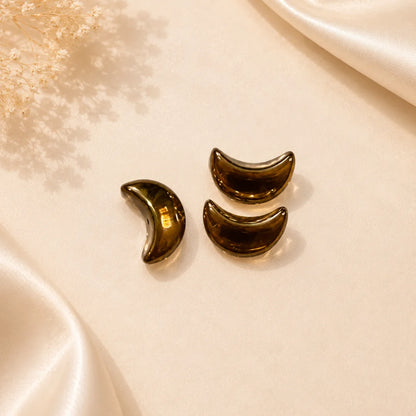 Electroplated AB Moon Glass Beads