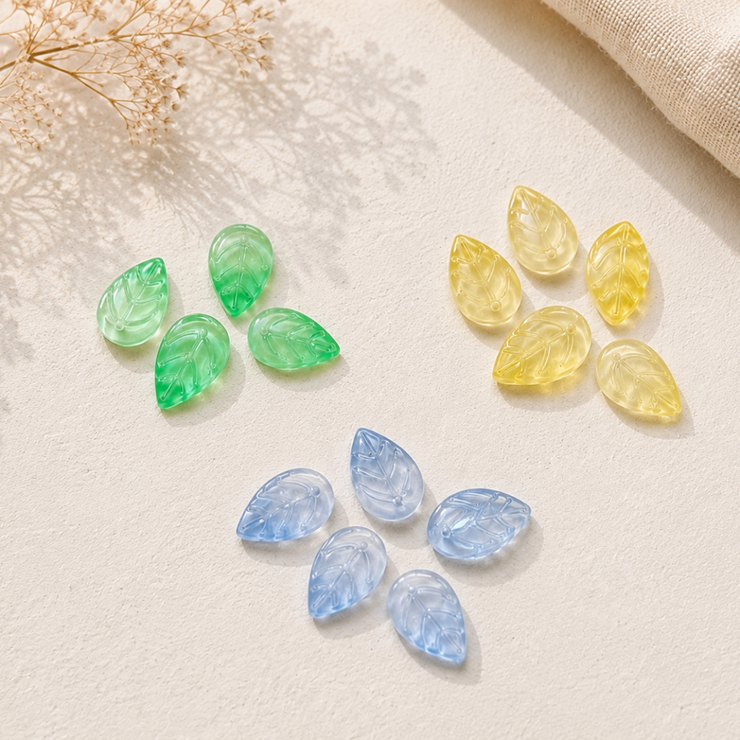 Czech Glass Leaf Beads
