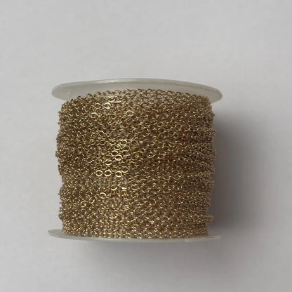 1 Ft of 18K Plated Stainless Steel Cable Chain