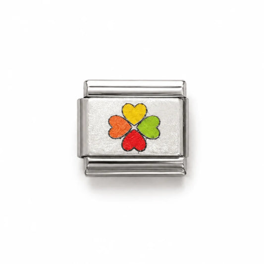 Stainless Steel | Four Leaf Clover Italian Charm