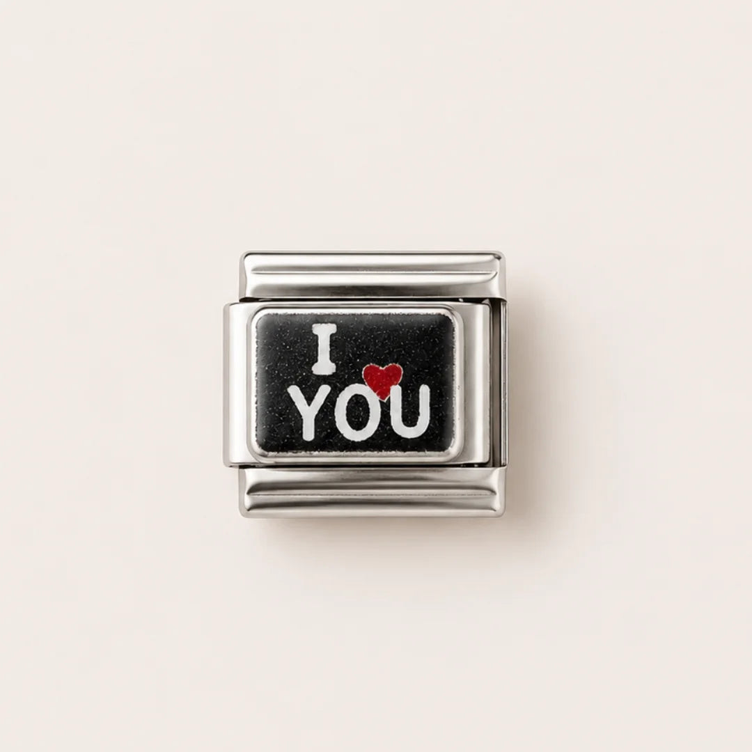 Stainless Steel |  I Love You Italian Charm