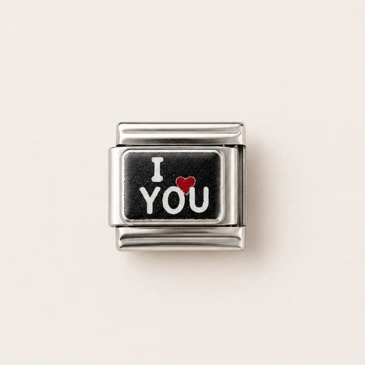 Stainless Steel |  I Love You Italian Charm