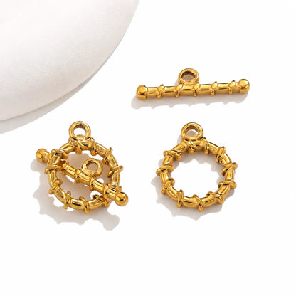 Stainless Steel | Gold Plated Twisted Rope OT Toggle Clasps
