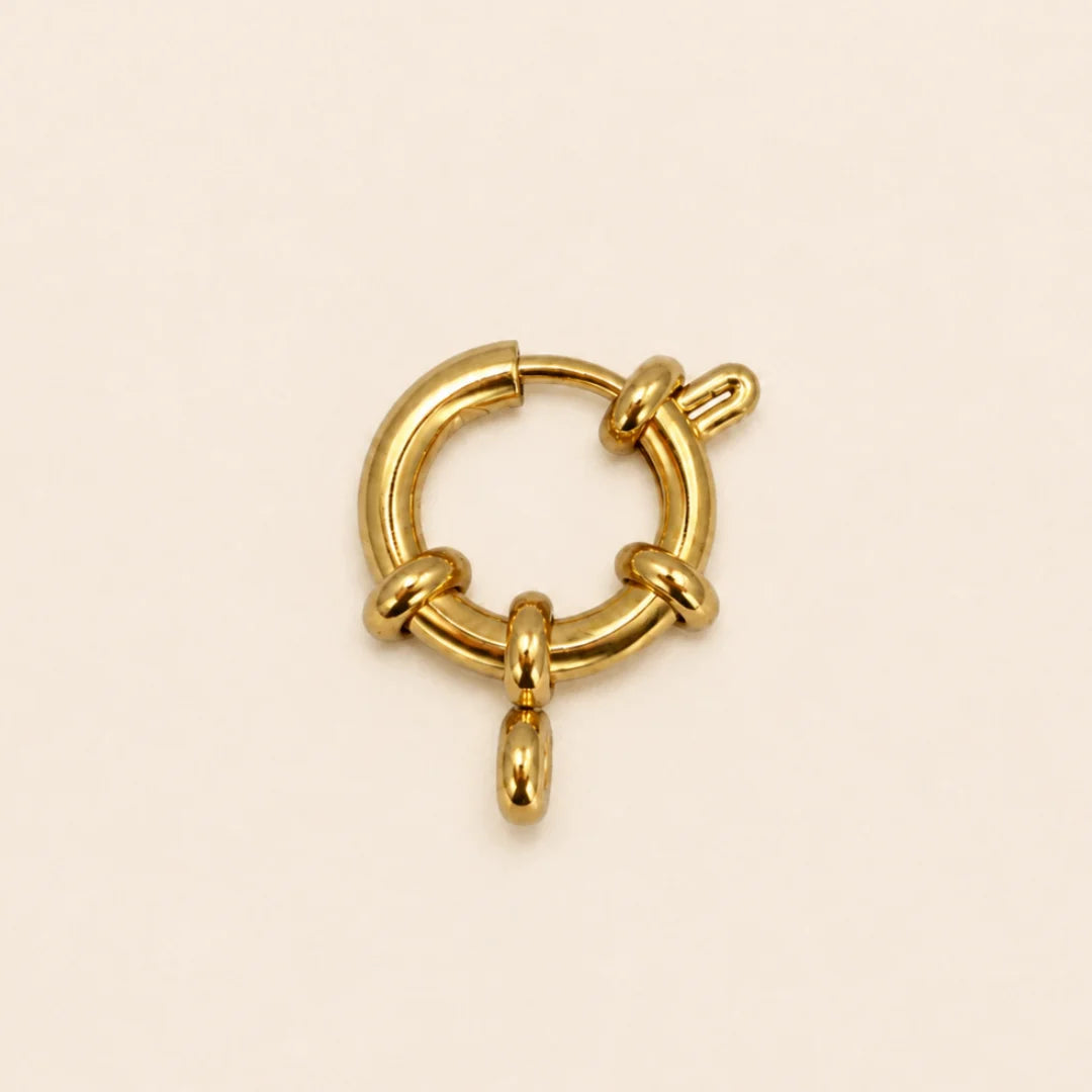 Stainless Steel | Gold Plated Round Ring Clasp