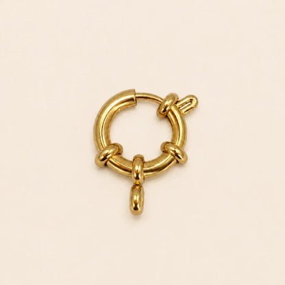 Stainless Steel | Gold Plated Round Ring Clasp