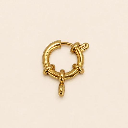 Stainless Steel | Gold Plated Round Ring Clasp