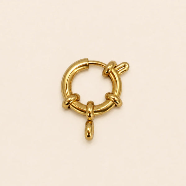 Stainless Steel | Gold Plated Round Ring Clasp