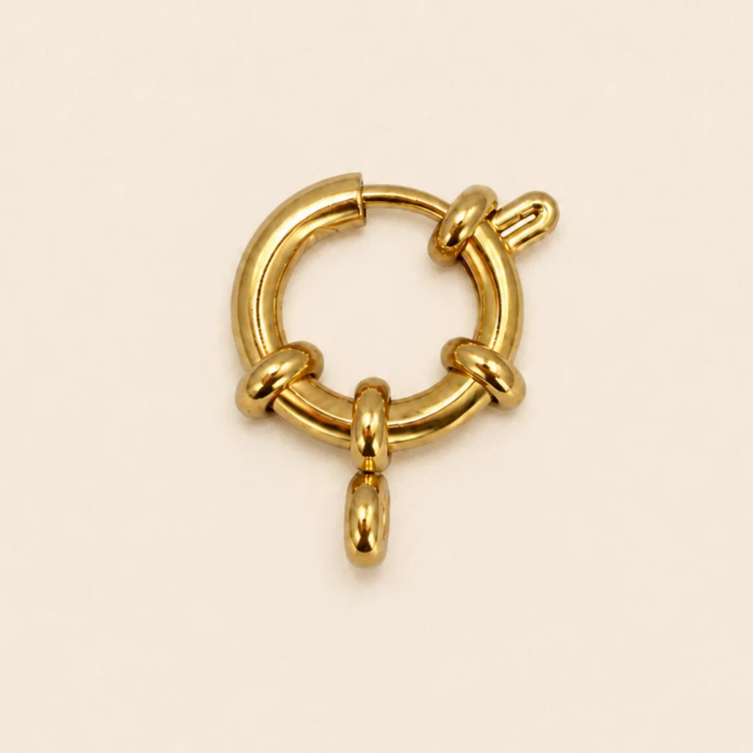 Stainless Steel | Gold Plated Round Ring Clasp