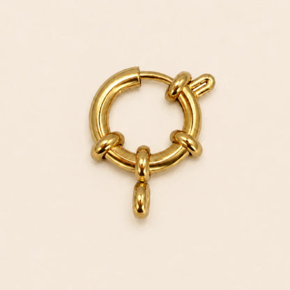 Stainless Steel | Gold Plated Round Ring Clasp