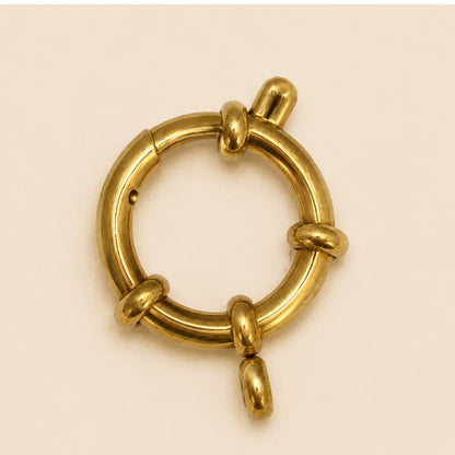 Stainless Steel | Gold Plated Round Ring Clasp