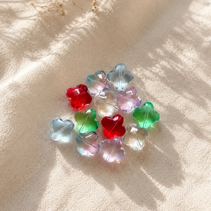 Four Leaf Clover Glass Beads Combo Pack | 20 Pieces with 6 Color Variety
