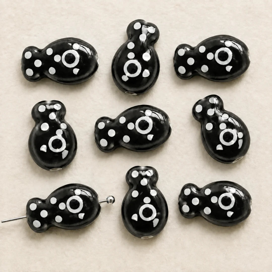 Multicolor Ceramic Fish Beads